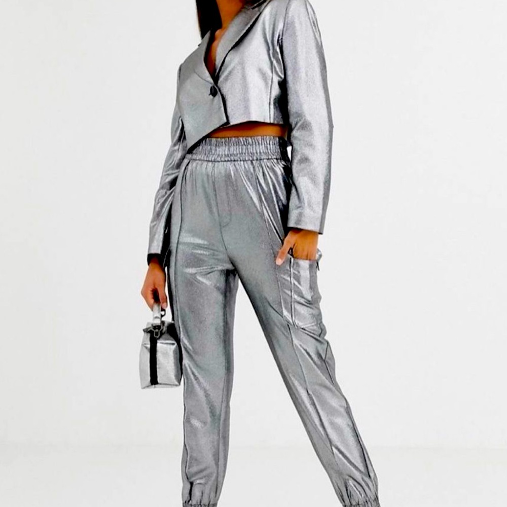 ASOS design cropped suit blazer and pants